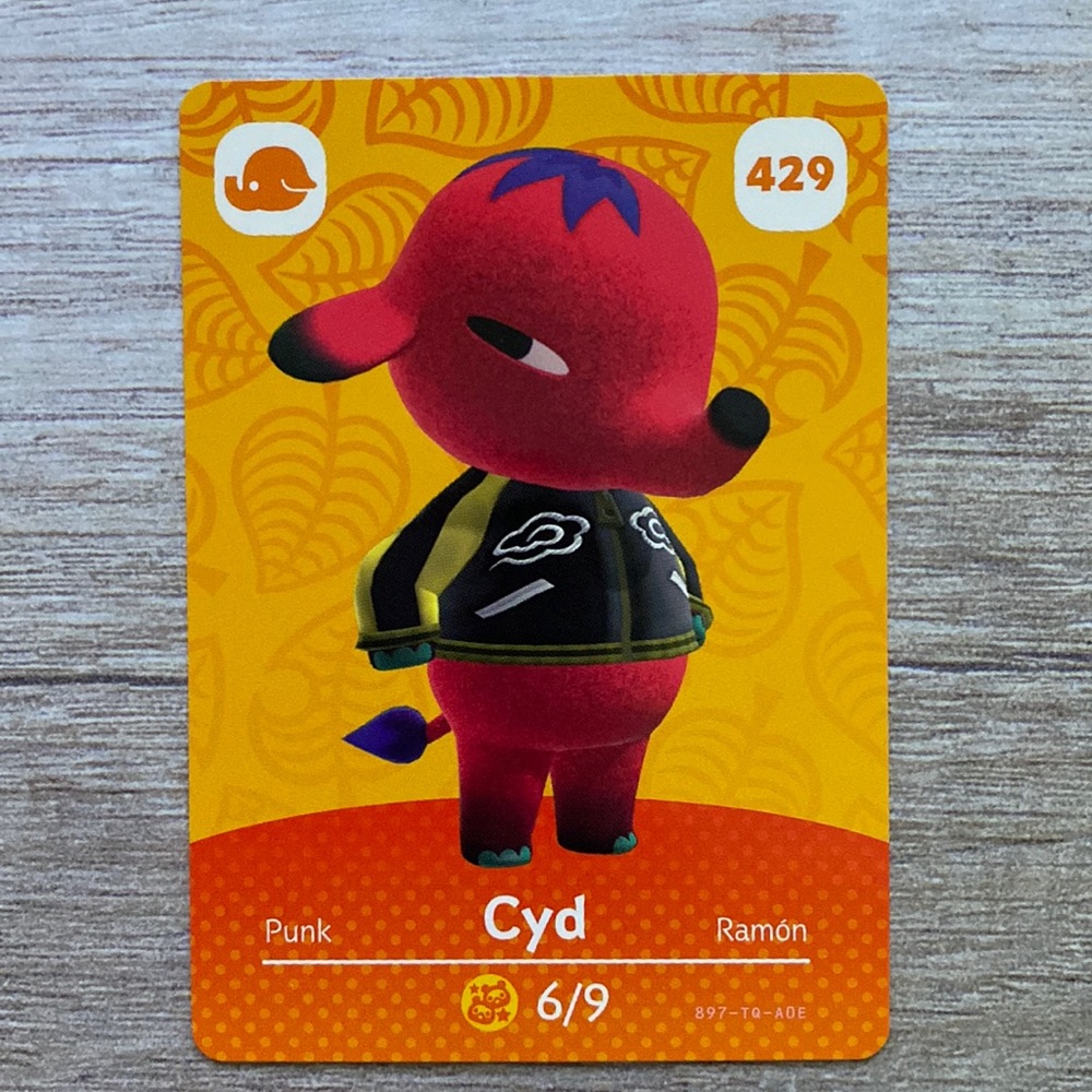 Genuine Animal Crossing Amiibo Card Cyd